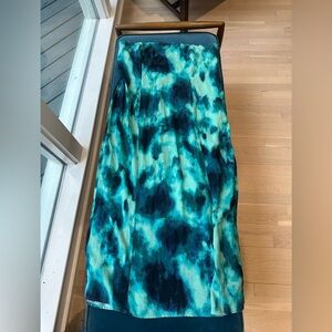 Anthropologie Alize Strapless Blue and Green Long Dress Resort Wear